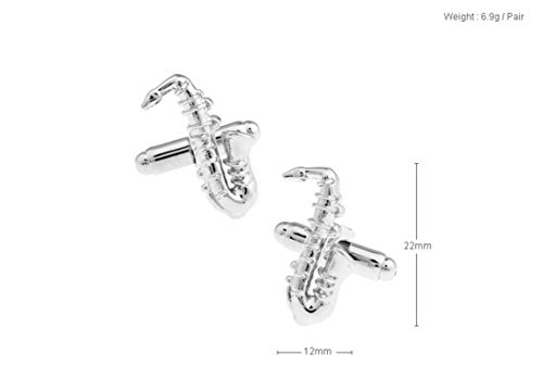 Mancuernillas Daesar Saxofón Vintage Plata miniatura 5