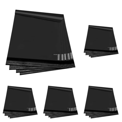 Image of KKBESTPACK Black Poly Mailers, Shipping Bags, 10 inch x 13 inch 200 pcs (Pack of 5)