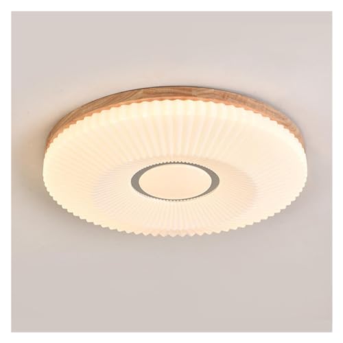 Lámpara de techo rústica de madera LED regulable para dormitorio