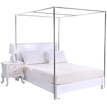 PERFERATE Canopy Bed Frame for Queen Size Bed, Stainless Steel Canopy Bed Netting Frame Kit, Mosquito Net Support Poles for Beds Bracket Bedroom Decorative 1.5 2 2m