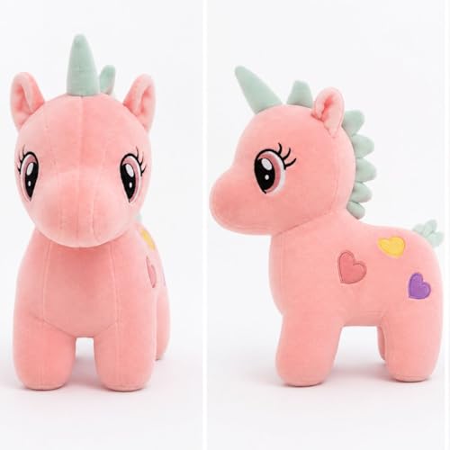 Image of Pink Unicorn 25cm | Ultra Soft Plush Stuffed Toy | Cute Hugging Pillow | Gift for Kids Boys Girls