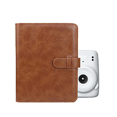 Rieibi Album photo Mini 128 pochettes, portefeuille en cuir PU pour appareil photo instantané Fujifilm Instax Mini Evo/11/8/9/7s/25/70/90, album photo coloré brillant pour Polaroid