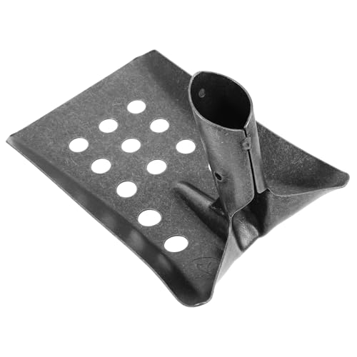 GAROZATION Pala de barro de metal para jardín, con agujeros, para barro y suciedad, para flores, drenaje del suelo, cabezal de pala de repuesto para jardín, limpieza de desagües