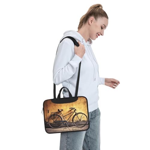 Bolso bandolera para laptop unisex negro 14 pulgadas miniatura 7