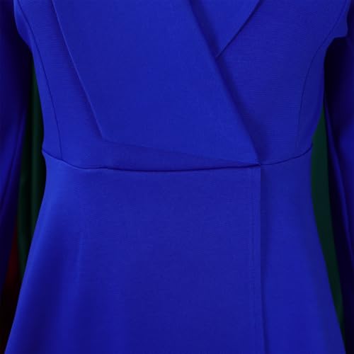 Stunning Royal Blue Women's Business Suit Set with Dress and Pants - Image 8