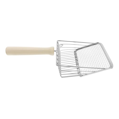 ifundom Cat Litter Shovel Sifting Shovel Metal Litter Scoop Metal Cat Litter Scoop Cat Litter Spoon Heavy Duty Cat Scoop Bunny Litter Scooper Heavy Duty Cleaning Shovel Wood