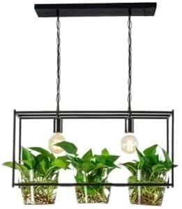 NOKTAIChandelier Ceiling Light Pendant Lamp American Country Style Iron Small Ceiling Lights Plant Pendant Lamp Single or Double Head Hanging Lamp for Restaurant Living Room Bar Cafe Mak