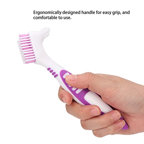 Lizealucky Denture Cleaning Brush 2Pcs Denture Toothbrushes Double Sided Toothbrush With Multi-Layered Bristles And Rubber Anti-Slip Handle For Denture Cleaning Care #TOP3