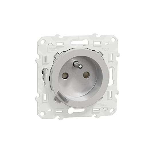 Schneider Electric - Wiser Odace - Prise 2P+T connectée - 16A - zigbee - Aluminium - S530559