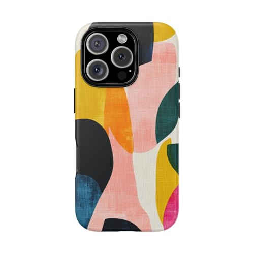 Coque iPhone 16 Pro motif abstrait bleu - Protection rigide mate