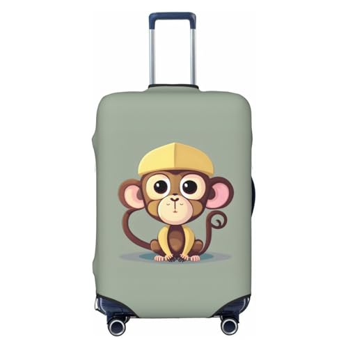 Valise singe mignon housse imperméable élastique noire L bagage cabine pour vacances et business