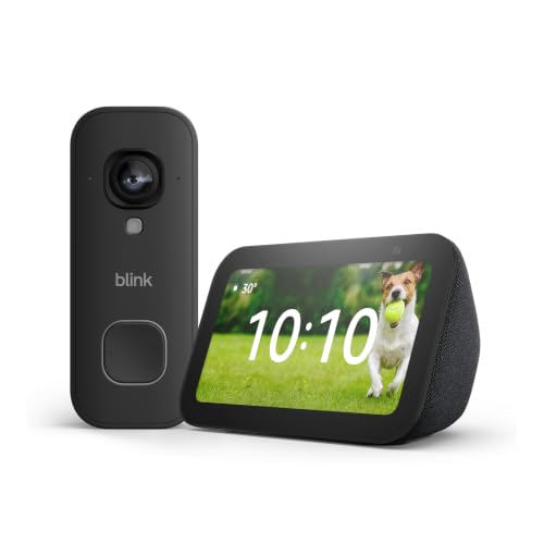 Miniatura 2 de Amazon Echo Show 5 (última gen.), Antracita + Blink Videotimbre cableado 2K+, Negro - Ve quién está en tu puerta en el Echo Show, con Acceso Anticipado a Alexa+
