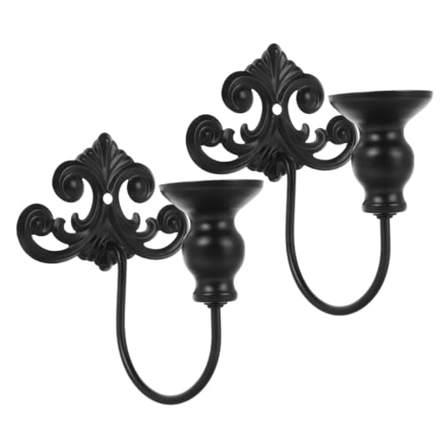 ZUNOXAZ 2 Piezas Candelabros de Pared de Hierro con Diseño Vintage Europeo y Americano de Portavelas Montados para Salón Comedor y Dormitorio Decoración Mural Elegante y Duradera