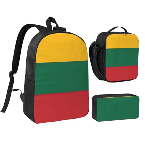 Sac à dos drapeau Lituanie idée cadeau rentrée avec trousse et sac repas