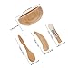MAGICLULU Facial Mask Mixing Bowl Set 4pcs Wooden Skincare Tool Kit with Spatula Brush Spoon for DIY Beauty Salon Use Random Style