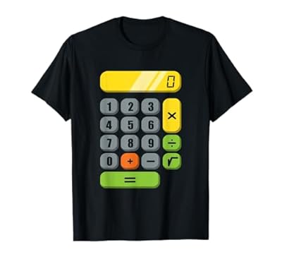 Disfraz de calculadora para Halloween, fácil cosplay, matemáticas, friki Camiseta | Ya disponible en tu tienda friki favorita! En mundofriki.es!
