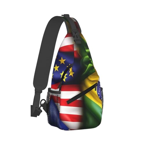 Mochila tipo bandolera con estampado de banderas miniatura 2