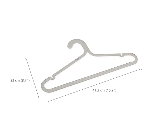 Joseph Joseph Orderly 5er Set Kleiderbügel aus recyceltem Kunststoff, mit übergroßen Haken und rutschfesten Griffen, Beige