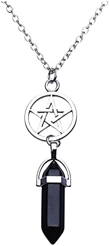Valentine's Day Necklaces for Girls Crystal Necklace Hexagonal Pendant Gemstone Chakra Healing Stone Crystal Jewelry for Women Girls Men Birthday Gifts for Women Girls