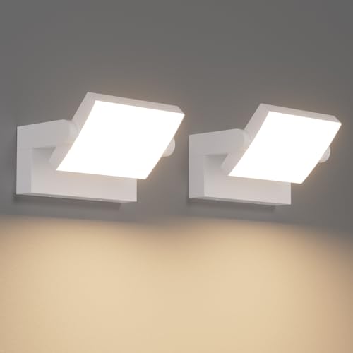 Applique murale LED moderne design blanc Klighten luminaire haut de gamme rotatif IP65 24W 2 Pcs