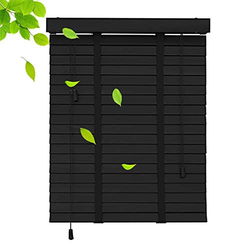 Jolan Venetian Blinds 50cm 60cm 90cm 110cm 115cm 120cm Wide,Wooden Blinds 50mm Slats,Horizontal Venetian Blinds,Windows Treatment Shutters,Blackout/Heat Insulation Curtains,W×H-65x130cm/25.6x51in