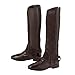Dover Saddlery DS Suede Half Chaps with Silicone Grip Patch, Color: Brown, Size: Large