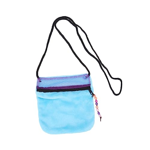 INOOMP Netzige Hamstertransportbox Für Kleintiere Atmungsaktiv Mit Einstreu Für Hamster Rennmäuse Und Ratten Blau Himmelblau