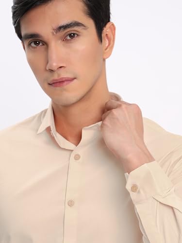 Image of Beyoung Cotton Plain Regular Fit Shirt for Men | Full Sleeve | Formal Shirt | Classic Collar Cotton