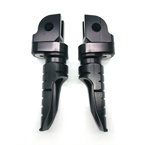 Image of MZS Motorcycle Foot Pegs, CNC Double Adjustable Front Rider Footpegs Footrest Rest Pedal Black Compatible with FZ07 FZ09 FZ10 FZ1 FZ6 FZ6R FZ8 MT03 MT07 MT09 MT10 YZF R3 SCR950 Tracer XSR700 XSR900