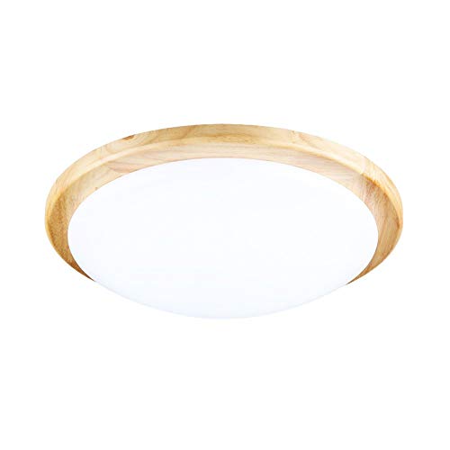 Preisvergleich Produktbild Badezimmerlampe Flur Energie Schlafzimmer Wohnzimmer Glühbirne Küche LEDRunde Deckenleuchte aus Holz warmes Licht