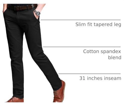 Image of Match Men's Regular Fit Comfort Stretch Casual Chino Pants