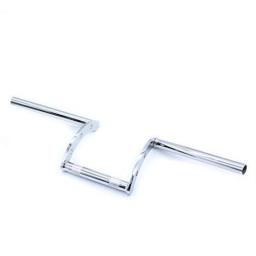 BHYShop 1 25 mm Retro Vintage Chrome Guidon Drag Z-Bar Pour Universal Café Racer Cruiser Chopper
