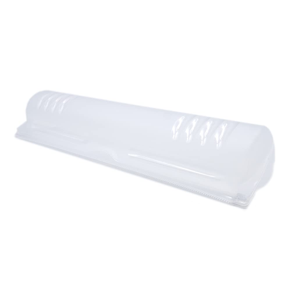 CABLEPELADO Porta Rollos plastico para Papel Film y Aluminio, Dispensador Film Transparente, Cortador de Film, Porta Film con Cortador, Apto para Rollos de 30cm de largo, Plástico, Transparente