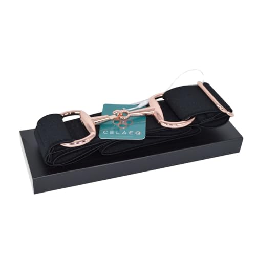 Kids 1.5 inch Elastic Equestrian Belt, Horse Riding Belt with Rose Gold Bit Buckle4
