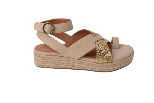Sandale Chattawak Ciudad en taupe avec talon bloc 37 au fini soigné