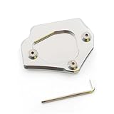 Soporte Motocicleta Extensión Soporte Lateral Placa Almohadilla Ampliadora para G310GS 2017-2023 Accesorios Antideslizantes(Plata)