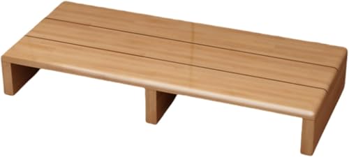 Aoasious 竹製厚木製滑り止め多機能ペダルスタンド、キッチン/バルコニー/玄関ホール用、成人/子供対応40x30x11cm踏み台、家庭用・オフィス用に最適 (80x30x11cm)