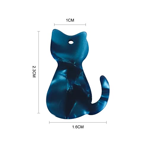 Meilizurl 12Pcs Cat Charms Colorful Acrylic Pendant Accessories For Diy Earrings Necklace Bracelet Jewelry Making And Crafting #TOP4