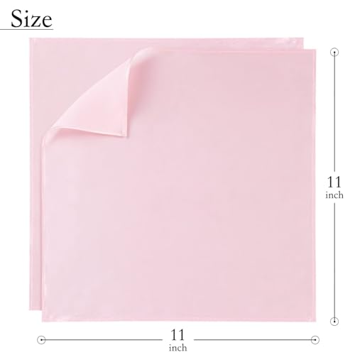 Image of MANSPHIL 100% Real Mulberry Silk Pocket Square for Men, 11x11 Inch Solid Handkerchiefs, Multi Colors