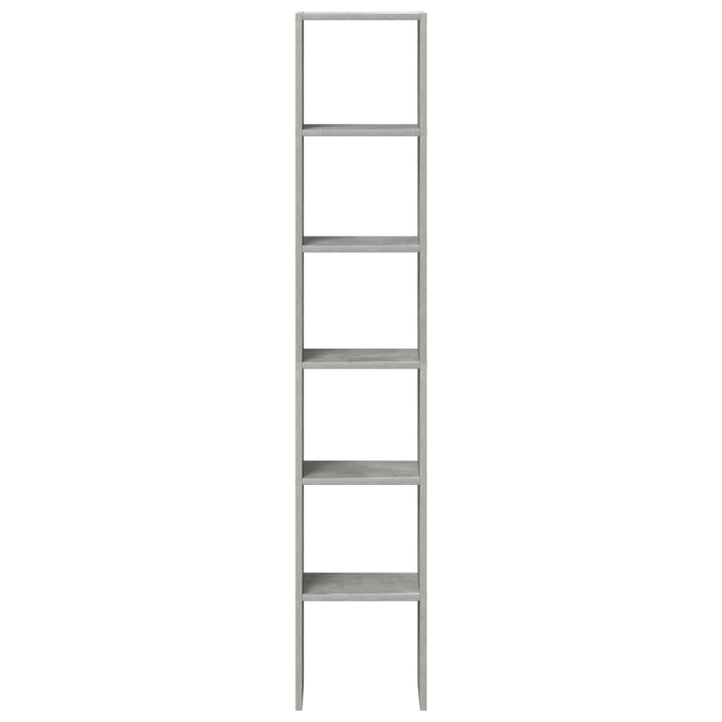 Set di 2 librerie impilabili, grigio cemento, 30 x 30 x 80 cm, in