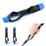 2PCS Golf Grip Trainer, Golf Training Aid, Lightweight Golf Swing Trainer Anti-Slip Golf Wrist TrainerGrip Trainer Golf Club to Help Train Correct Hand Position(Color:Blue)