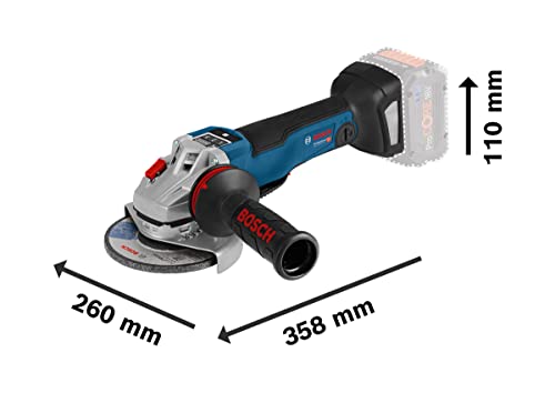 Bosch Professional 18V System Akku-Winkelschleifer GWS 18V-10 PSC (Scheiben-Ø 125 mm, 2x ProCORE18V 5.5Ah Akku, Ladegerät GAL 1880, in L-BOXX 136), Blue – Bild 4