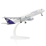 QIYUMOKE 1/300 Compatible for Lufthansa 787 Diecast Metal Airplane Model with Stand (20-cm L) for Boeing 787 Model Plane Kits for Adult Aviation Gifts or Decorations
