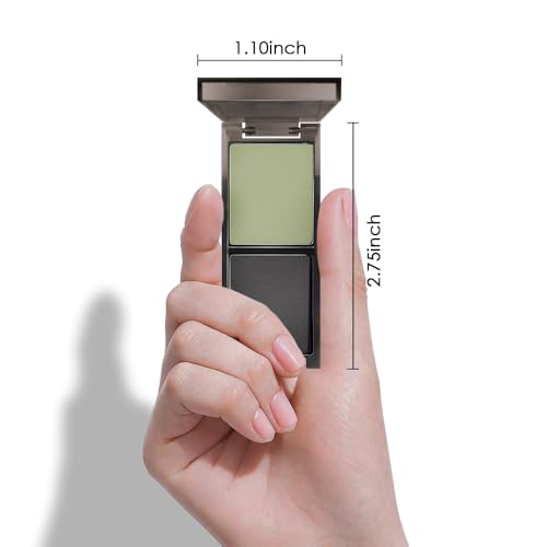 CAKAILA Green Black Two Color Matte Shimmer Glitter Eyeshadow,Bright Eye Shadow Powder,Professional Long-Lasting Waterproof Makeup Palette,Easy-To-Apply and Compact for Travel