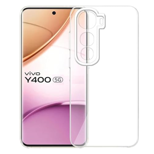Image of COVERBLACK Soft Rubber Silicon Clear Case Back Cover Compatible for Vivo Y400 5G - Transparent