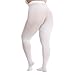 Frola Plus Size Tights for Women Semi Opaque Control Top High Waist Stockings 60 Denier Women's Pantyhose(5X-Langer,White)
