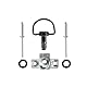 Oldbones Motorrad-Verkleidungsbefestigungen, 17 mm, 1/4 Umdrehung, Schnellspanner, 10 Stück, Schwarz Chrom