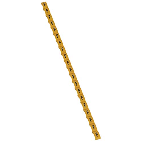 Repère Duplix haute visibilité jaune Legrand 038415 lettre majuscule F noire