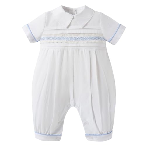 Booulfi Baby Boy Baptism Outfit Baby Boy Clothes 9-12 Months Baby Boys' Christening Clothing Formal White & Blue Outfit for Family Gatherings,Photoshoot, Weddings,and Birthdays