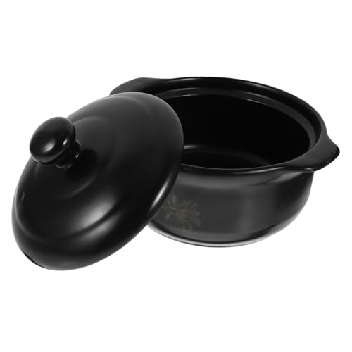 BESPORTBLE Cazuela de para Cocina con Tapa Olla para Estofado y Sopa Resistente Altas Temperaturas para Guisos Caseros y Pollo Braiseado Uso Cocina Gas y Vitrocerámica